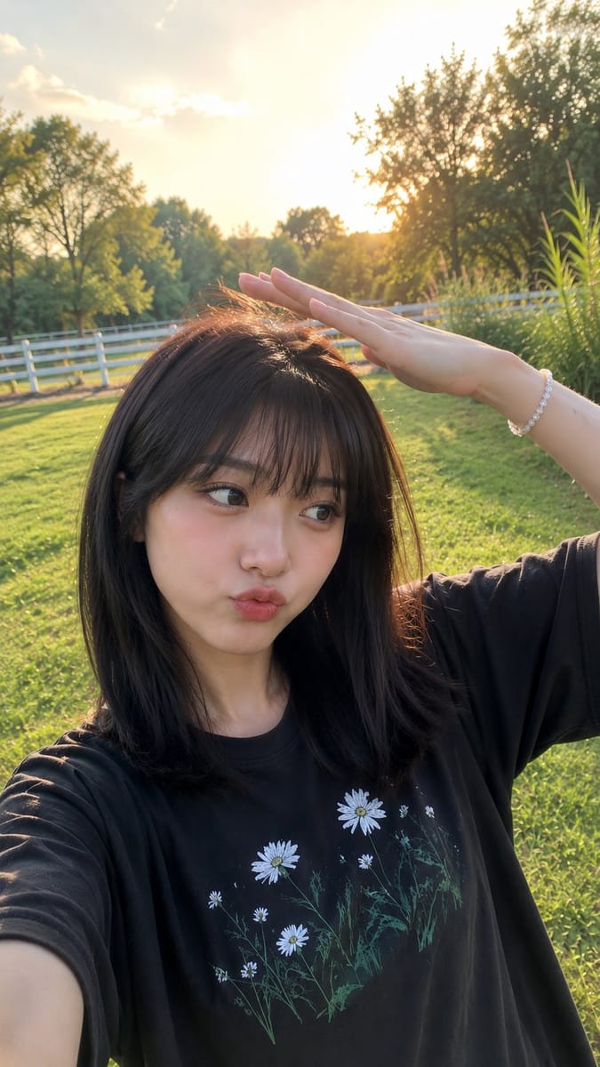 公园阳光下的东亚少女|夏日慵懒街拍人像写真