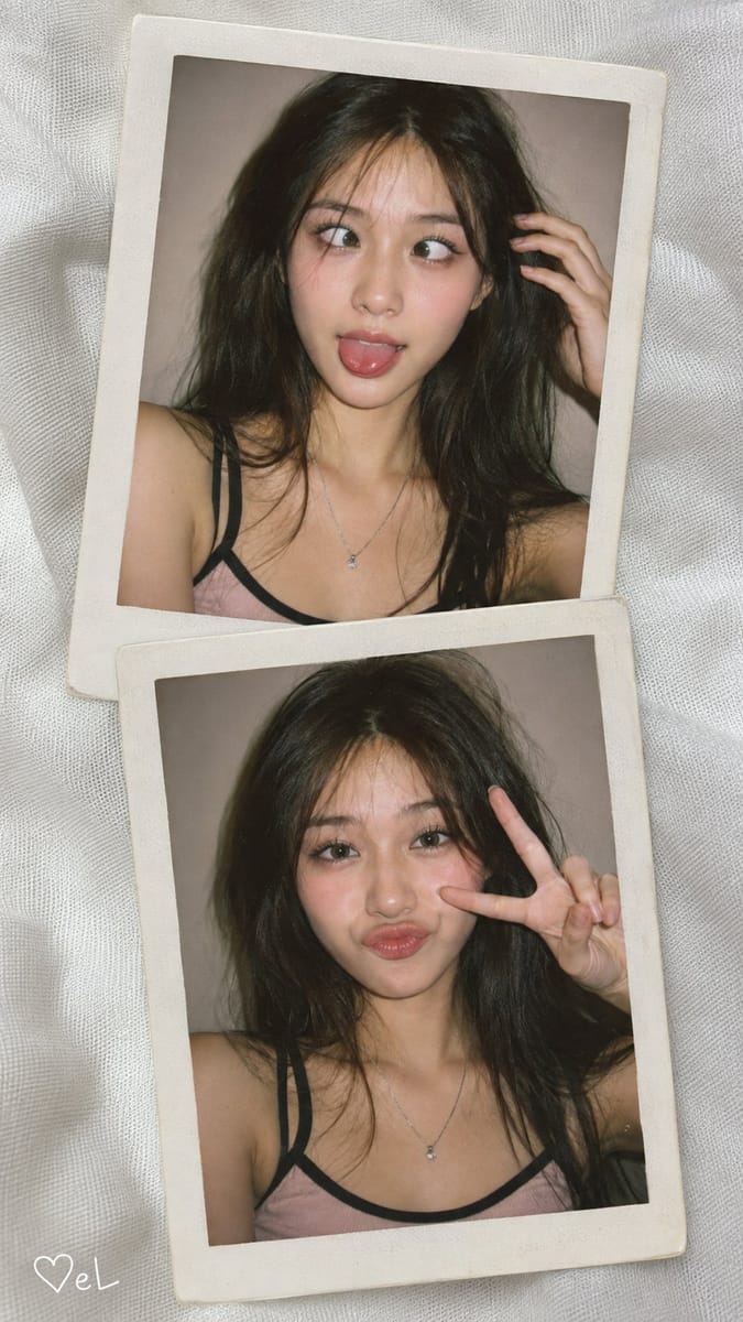 复古拍立得拼贴·写实俏皮少女人像写真