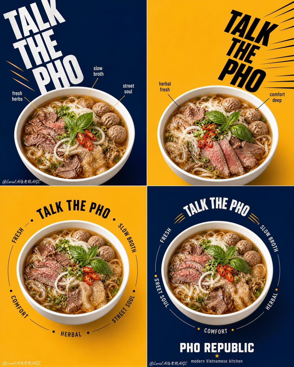 PHO REPUBLIC 2x2旗舰广告:越南河粉高端平面海报系列