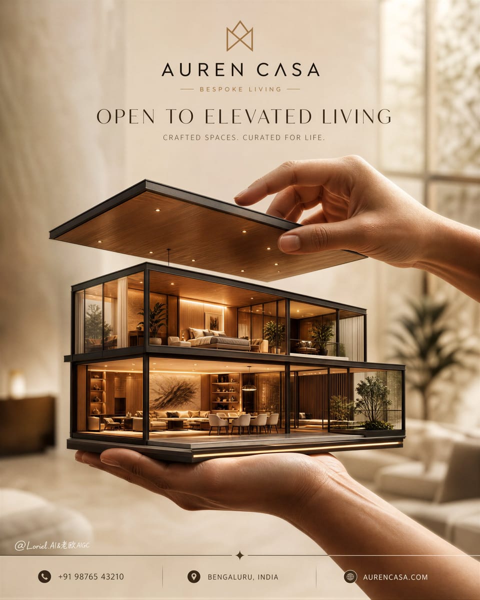 AUREN CASA奢华别墅模型|高端房地产销售海报