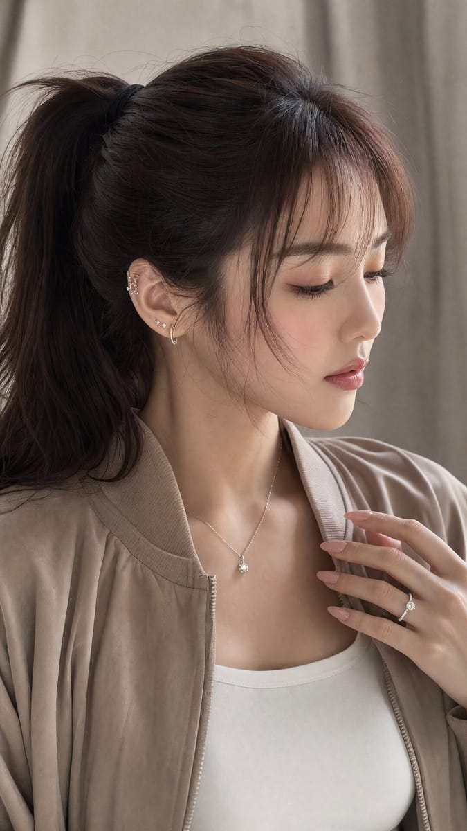 柔和亲密人像：东亚女性艾希莉时尚摄影