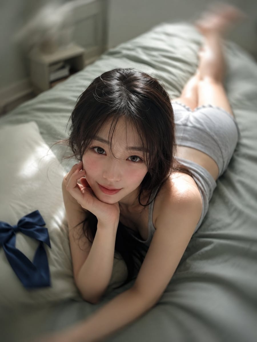 韩系卧室人像|Lensbaby旋涡柔化写真