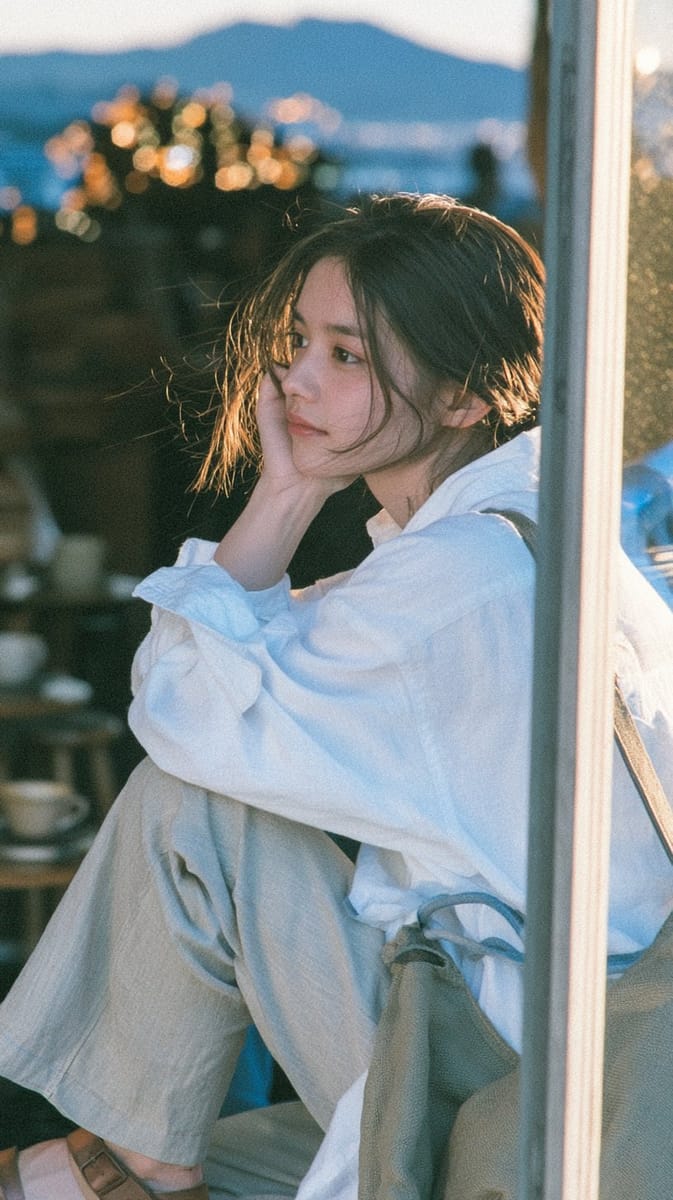日系夏日少女写真:长焦胶片感清透人像