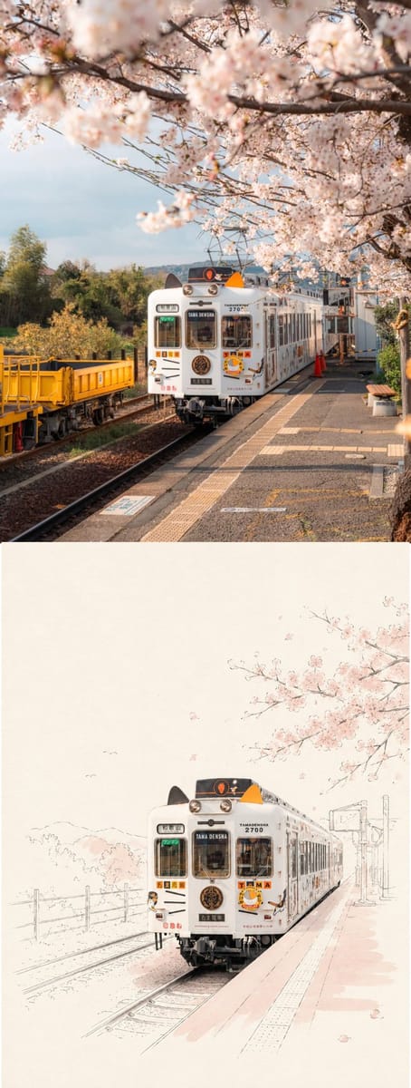 真实摄影×极简涂鸦｜高级杂志风插画重绘