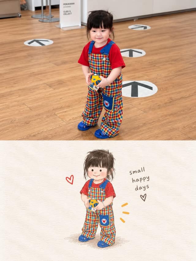 照片转手绘插画：儿童绘本拼贴风创作