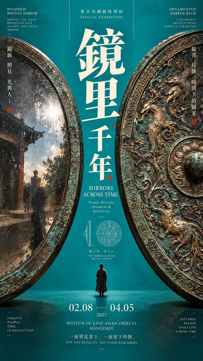 中轴夹景文化展览海报设计｜强视觉冲击高级主视觉