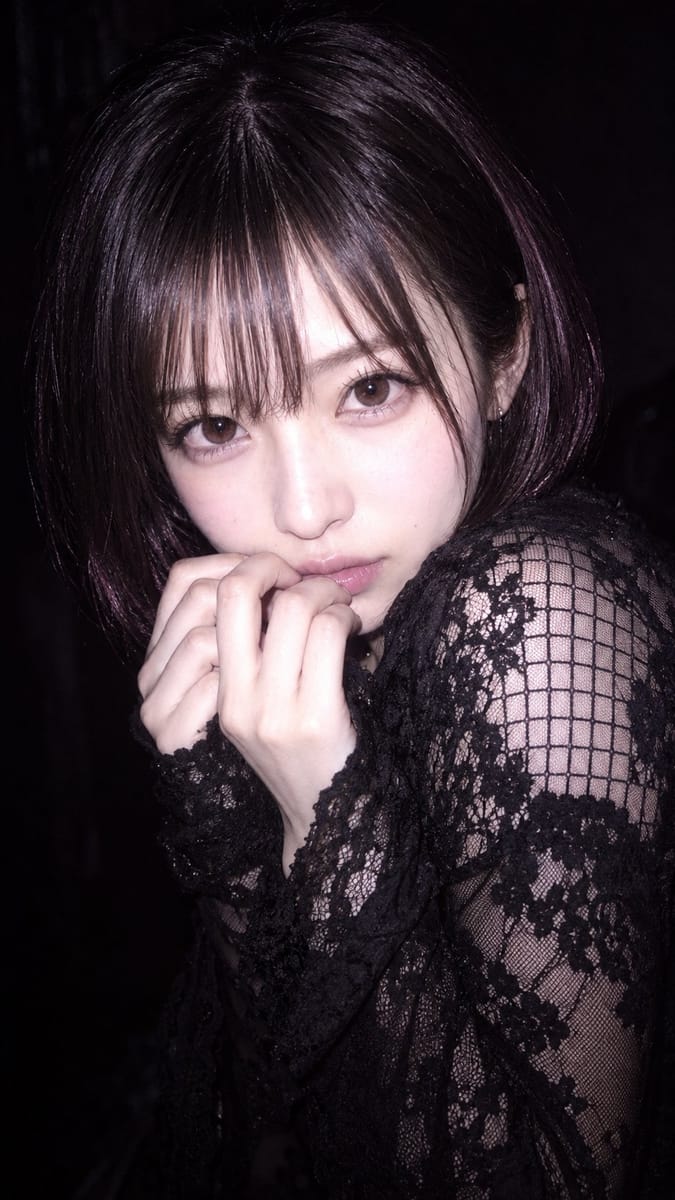 暗黑哥特风东亚女性写实肖像提示词
