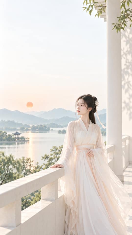 نمونهٔ 东方禅意极简女性封面海报｜午后松弛感国风海报