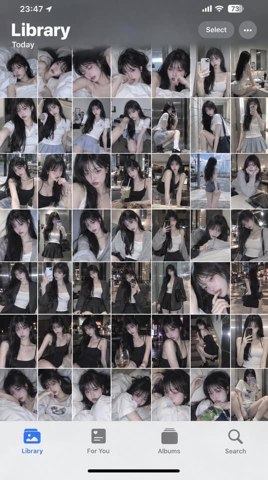 نمونهٔ iPhone照片库截图：东亚女性全天肖像相机胶卷生成
