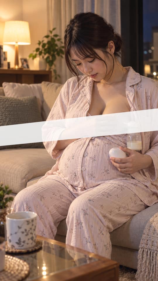 نمونهٔ 孕晚期日本孕妇居家护理场景人像提示词