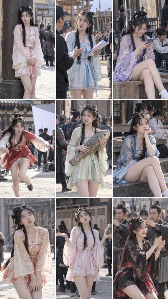 نمونهٔ Q萌美女短裙汉服影城跑龙套 3x3九宫格写真