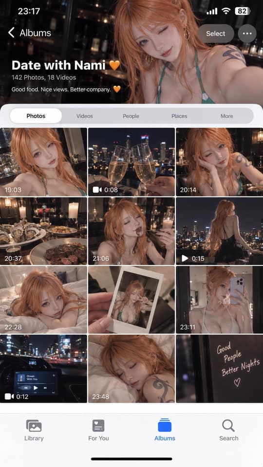 نمونهٔ 9:16竖屏iOS18相册风·娜美约会写真生成