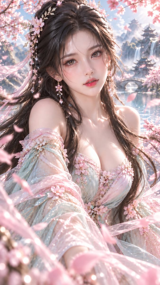 东方幻想仙境少女高精度3D CG肖像渲染