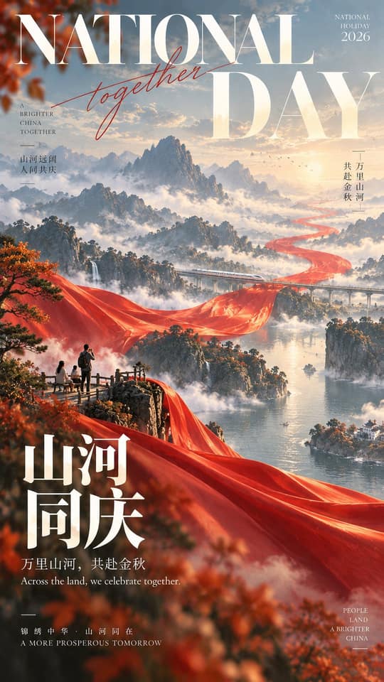 نمونهٔ 现代东方高级海报设计提示词：超尺度视觉+Editorial排版