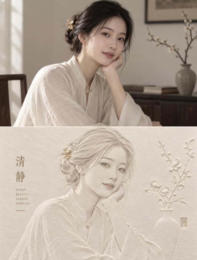 نمونهٔ 真实影像×东方纸雕压印双拼海报