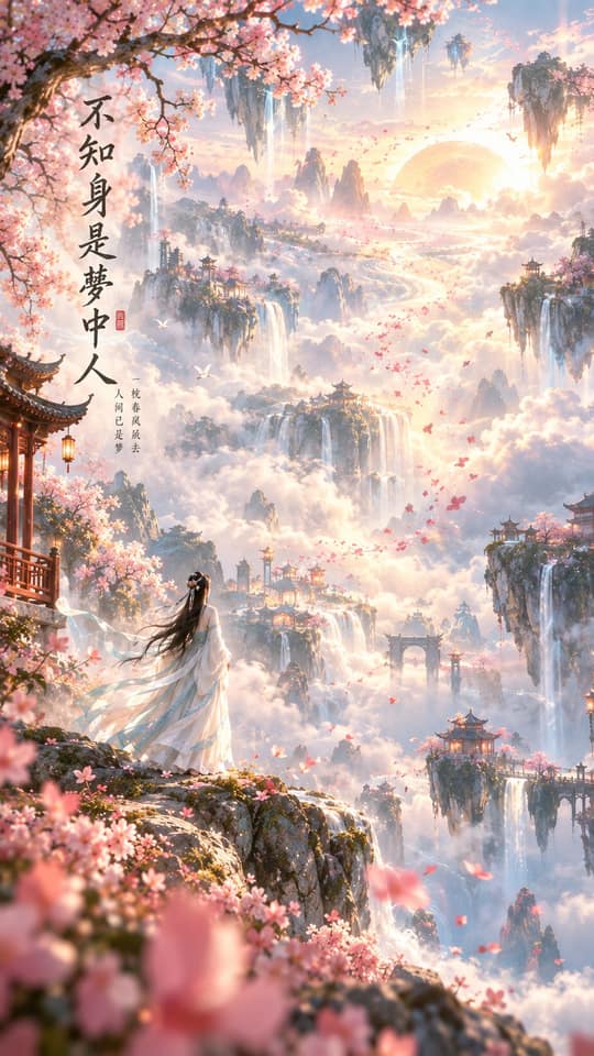 نمونهٔ 东方梦境美学艺术海报｜春日旧梦意境生成