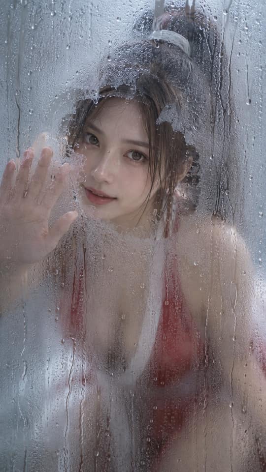 نمونهٔ 雾面玻璃后的超写实真人角色人像摄影