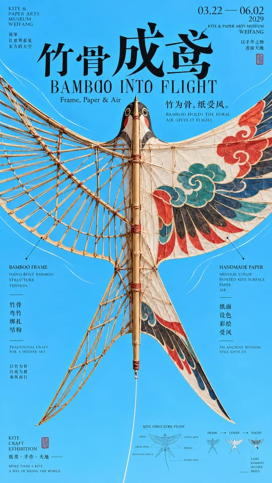نمونهٔ 中轴夹景动势文化海报设计｜强动势Editorial海报生成