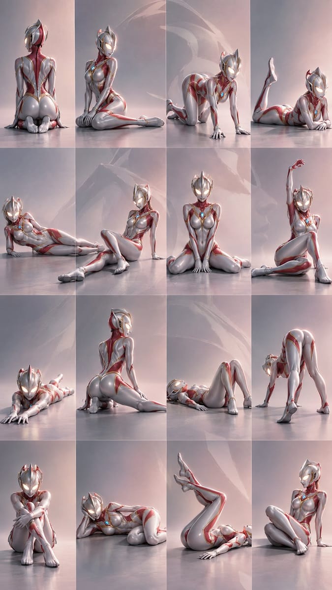 16宫格Editorial人像姿势图×隐藏侧脸视觉