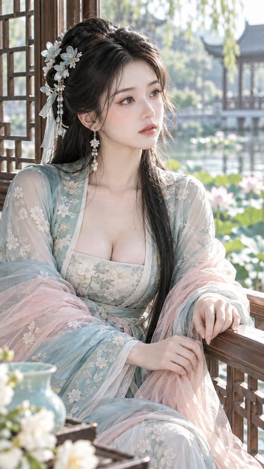 نمونهٔ 天水碧贵女·古风江南美妆人像