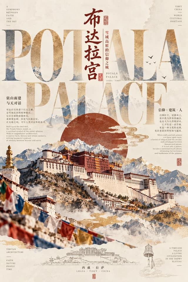 نمونهٔ 极简主义建筑艺术海报设计