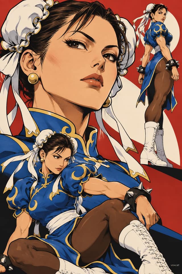نمونهٔ 美式另类漫画电影海报风人物插画