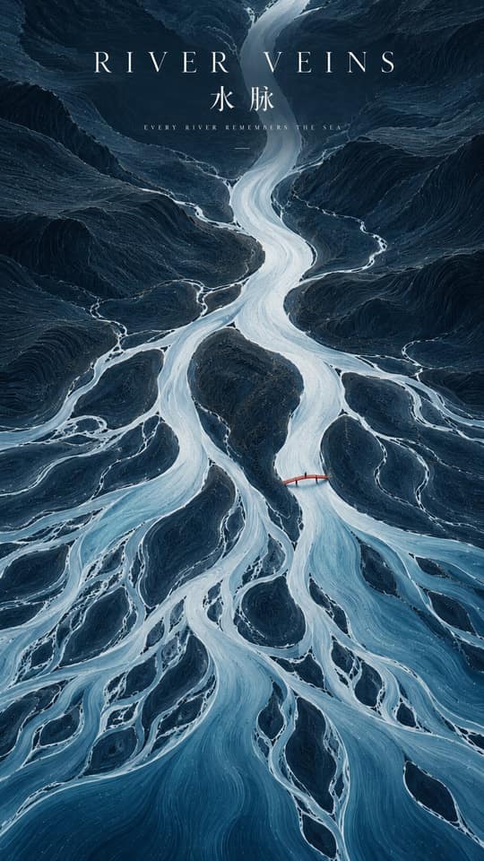 نمونهٔ 东方意境地形线构艺术海报｜等高线极简设计
