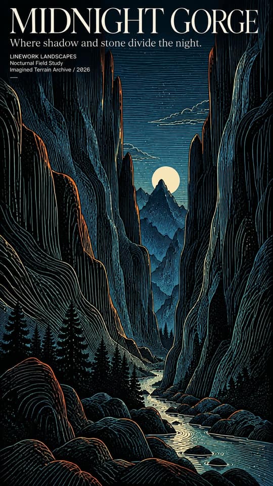 نمونهٔ 流动线条地形风景海报设计：收藏级艺术版画