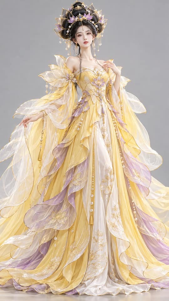 3D东方莲花幻想女性角色CG渲染