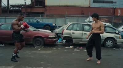 نمونهٔ 废品站终极对决：拳击猛兽vs截拳道闪电