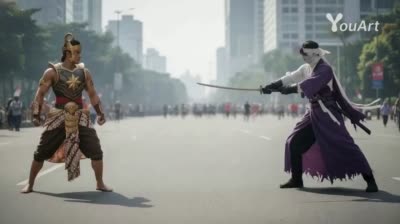 电影级双人决斗：动态运镜与慢动作