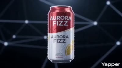 نمونهٔ AURORA FIZZ：震撼视觉的高端饮料广告制作