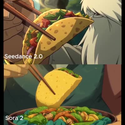 نمونهٔ 美食特写：玉米饼馅料晃动与暖光反射的视觉盛宴