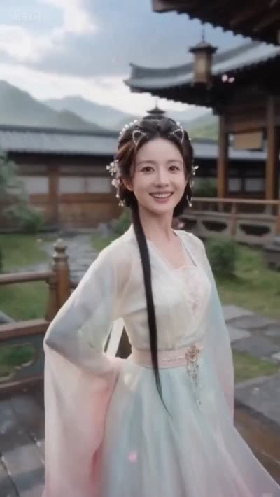 نمونهٔ 沉浸式古风仙女视频生成：甜美小师妹带你游仙门