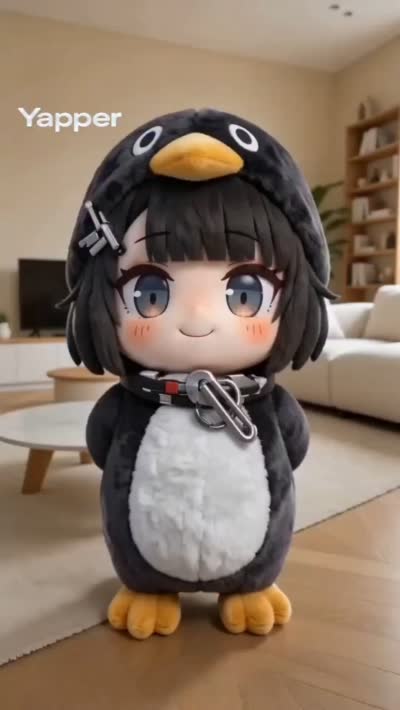 نمونهٔ Seedance 2.0：Yuki的咕咕嘎嘎舞 - 超可爱3D企鹅女孩TikTok动画
